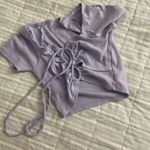 Aeropostale Lavender Ruched Crop Top